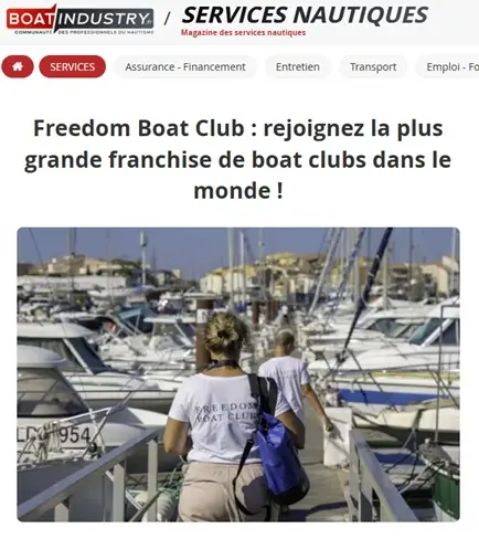 Article Boat Industry - Article de Presse Freedom Boat Club