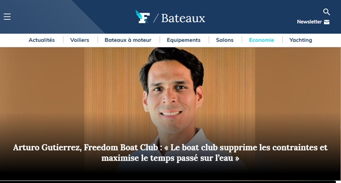 Figaro Nautisme Interview Arturo Gutierrez, Responsable EMEA Freedom Boat Club